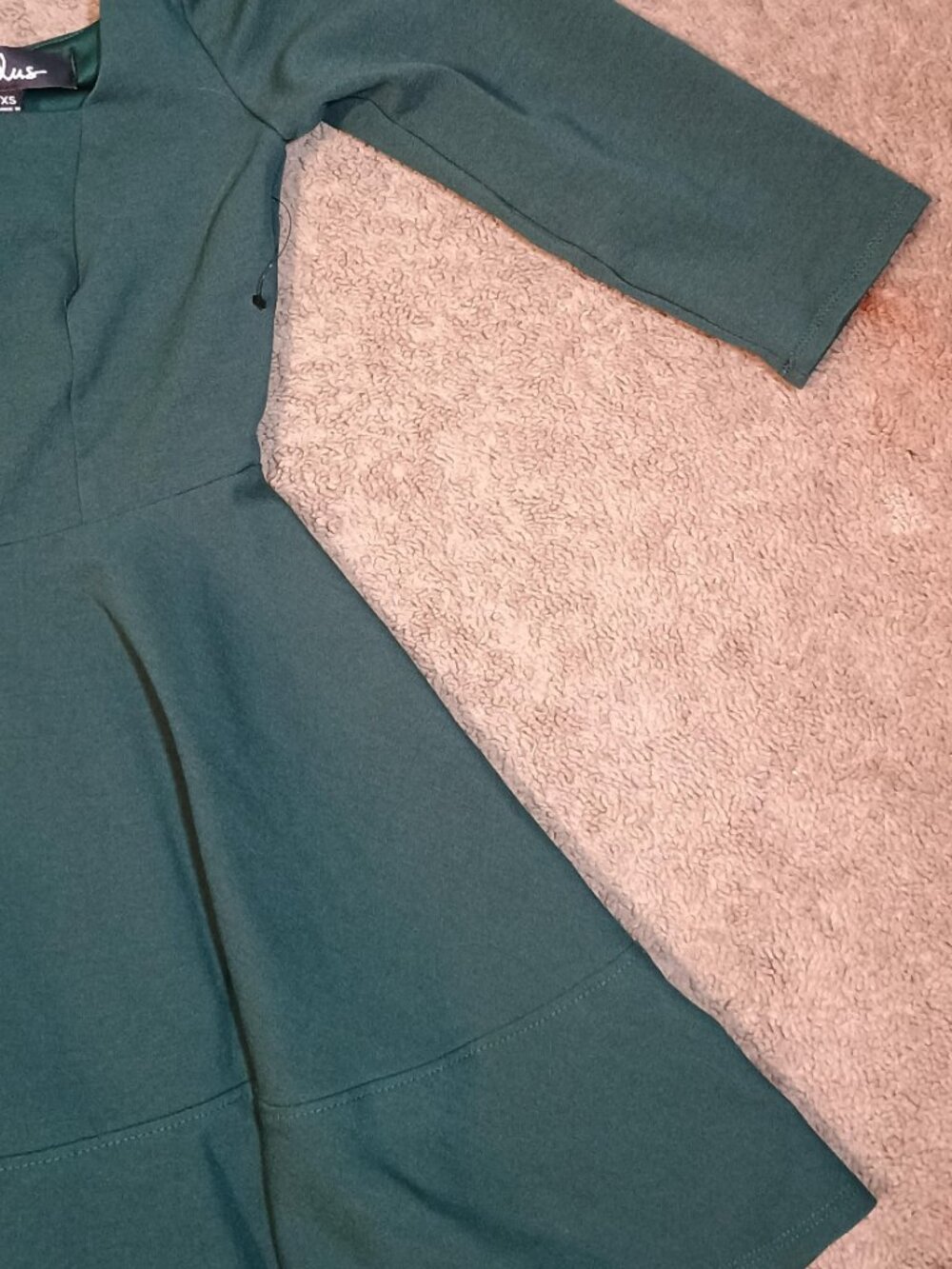 Lulus/Skater Dress/Womens XS/Hunter Green/Spinning Around Mini Date Night Cottag - Picture 10 of 12